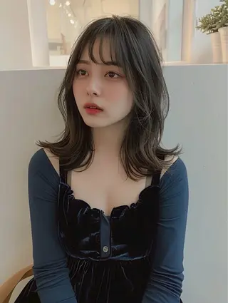 ミディアム ブリーチなし/髪質 改善/エクステ✨天夕のヘアスタイル