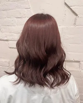 ミディアム カラー 【ピンク/韓国ヘア/ ヘアセット】亜海のヘアスタイル