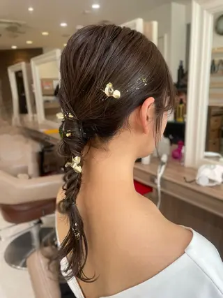 ロング ヘアアレンジ 韓国ヘアメイク🎀/ 縮毛矯正✨山本媛香のヘアスタイル