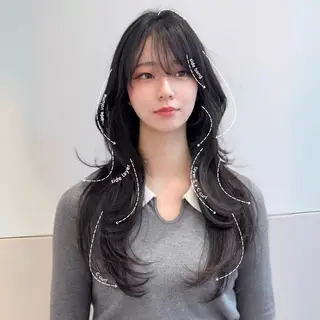 ロング カラー SALOWIN RayⅡ銀座店所属・本場の韓国ヘア 🇰🇷 中尾 崇人のヘアスタイル