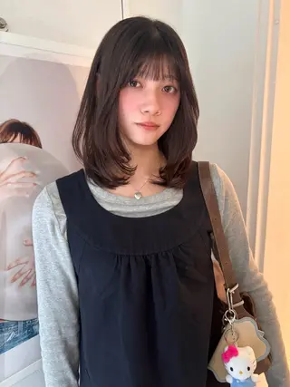 セミロング riria/ボブ /ブラウンカラー🎀のヘアスタイル