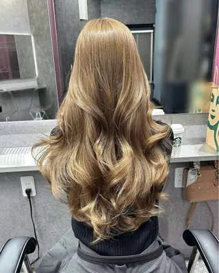 カラー LANDS所属・nanaka 🤍韓国ワンホンヘアのヘアスタイル