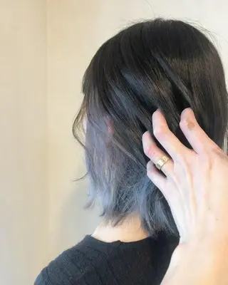 ミディアム カラー JIL BLAN 京都所属・RU RIのヘアスタイル