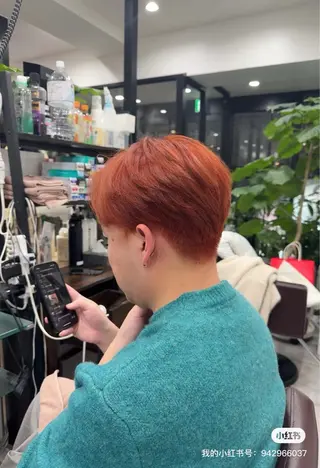 カラー メンズ 尹兆奎美容室所属・パーマ/ブリーチ 新大久保/シンのヘアスタイル