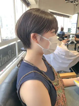 ショート La Bonheur hair reve 池袋西口所属・コテ巻き風パーマ /志村大成のヘアスタイル