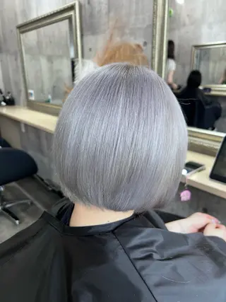 ショート サニーサイド大名 ダブルカラー髪質改善のヘアスタイル