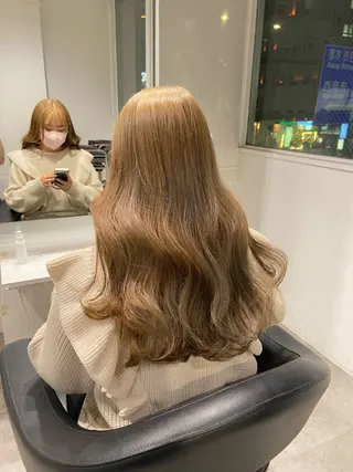 ロング カラー ヘアアレンジ トレンドモテカラー 🩷色落ちまで可愛くのヘアスタイル