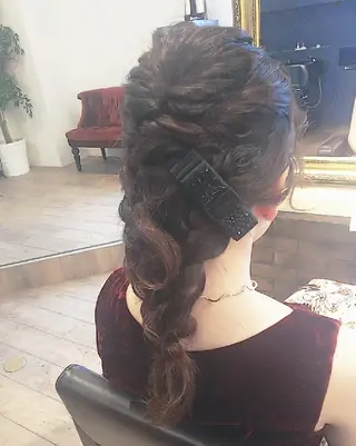 ロング ヘアアレンジ JIL BLAN 京都所属・RU RIのヘアスタイル