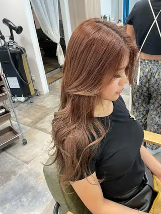 ロング カラー ~tie.hair salon所属・Ryoka🌼倉敷/ ハイトーン/レイヤーのヘアスタイル