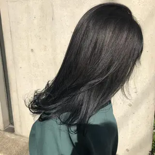 ロング カラー 韓国レイヤーカット ◻️ベージュカラーのヘアスタイル