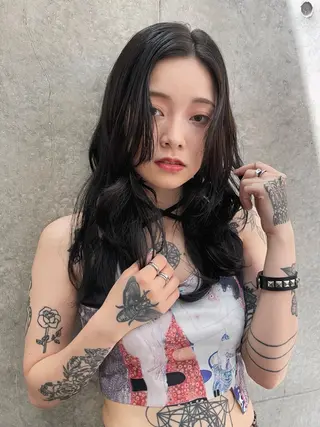 ロング 💖大人韓国ヘア💖 韓国艶カラー【銀座】のヘアスタイル