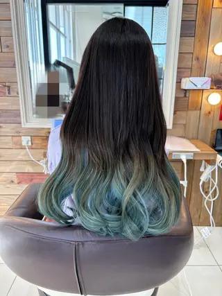 ロング カラー キッズ Ancheri by flammeum戸塚店所属・ひな/ボブカット/ ブリーチなしWカラーのヘアスタイル