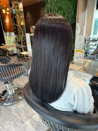 セミロング レスピア銀座中央通り店所属・酸性ストレート/ 透明感カラー/中村利のヘアスタイル