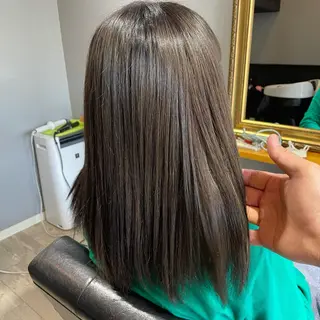 セミロング 渡辺俊介 暗髪カラー /美髪矯正/髪質改善のヘアスタイル