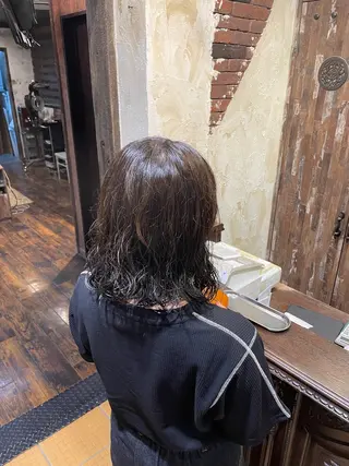 ミディアム パーマ ヘアアレンジ 小野寺祐希人 Calbariのヘアスタイル