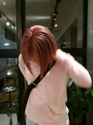 ミディアム カラー YUUKI/ボブ パーマ.ウルフのヘアスタイル