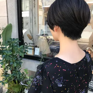 ショート 艶髪color💎髪 質改善ストレート大吉のヘアスタイル