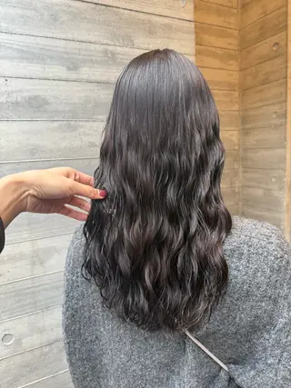 セミロング デジタルパーマ/ ウェーブパーマ/神野のヘアスタイル