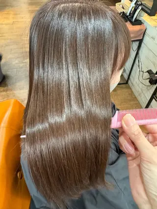 ミディアム 美髪矯正 SAORIのヘアスタイル
