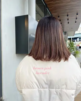 ミディアム カラー FERIA桃山台🍑 𝕄𝕖𝕘𝕦のヘアスタイル