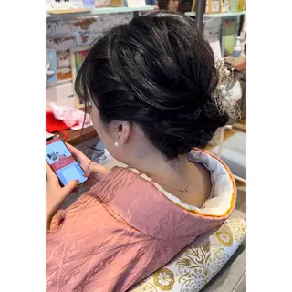 ミディアム ハイトーン/ ダブルカラー/透明感のヘアスタイル