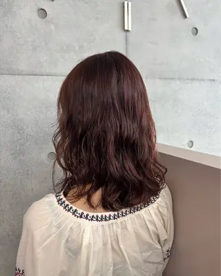 ミディアム カラー パーマ 🖤里央愛🖤 カットモデル募集中のヘアスタイル