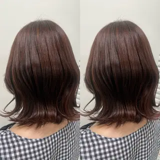 ミディアム カラー 韓国風骨格カット 艶カラー🩶髙林夏美のヘアスタイル