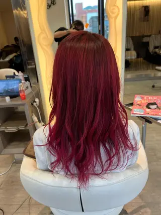 セミロング カラー 柳澤 和也のヘアスタイル