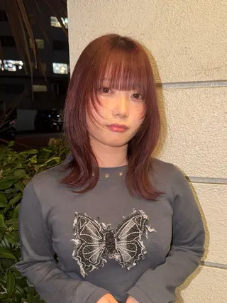 ミディアム カラー rin🩰ハイトーン /レディースパーマのヘアスタイル