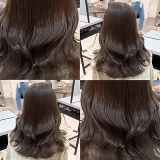 ロング カラー ブリーチなしヘーゼル 🤎透明感カラー 唯のヘアスタイル