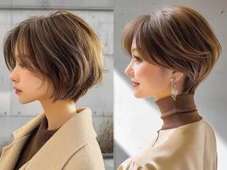 ショート カラー 髪質改善/レイヤー 🌻秋月　日向🌻のヘアスタイル