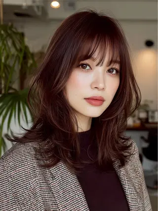 ミディアム カラー 石川 陽斗のヘアスタイル