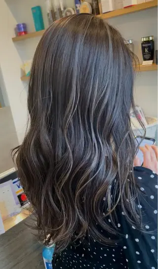ロング カラー 韓国カット/透明感 Re.Labo岡本のヘアスタイル