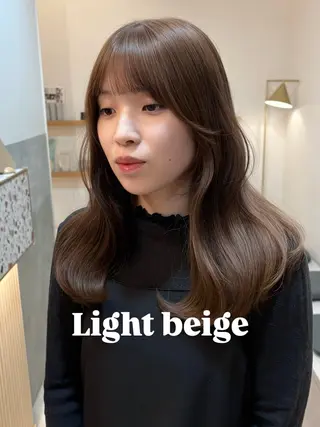 ミディアム 似合わせ/ベージュ /レイヤー/りほ🤍のヘアスタイル
