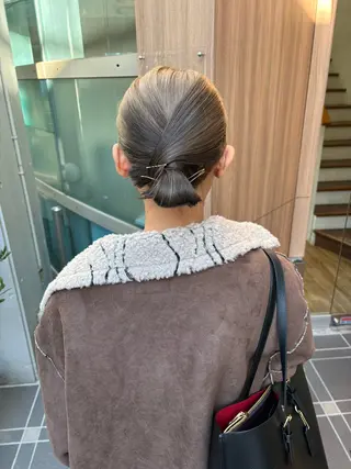 ヘアアレンジ レイヤーカット /透明感/千葉怜寿のヘアスタイル