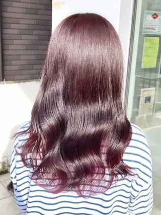 ミディアム カラー 髪質改善縮毛矯正 指名No.1👑のヘアスタイル