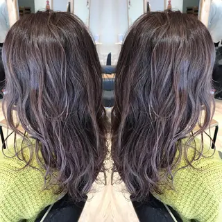 セミロング カラー 大久保 隆蔵のヘアスタイル