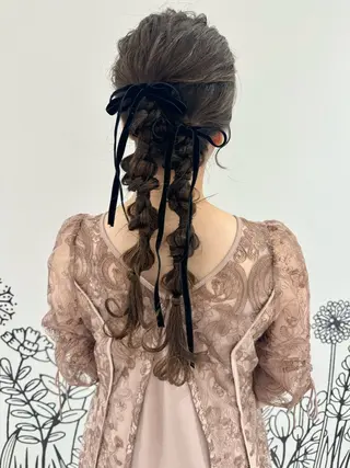 ロング ヘアアレンジ ヘアアレンジ支持率 No.1🥇RIKOのヘアスタイル