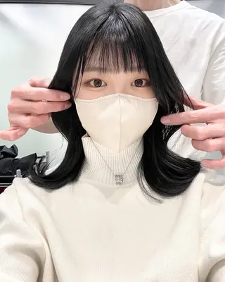 ミディアム 韓国レイヤーカット 髪質改善▫️水野有真のヘアスタイル