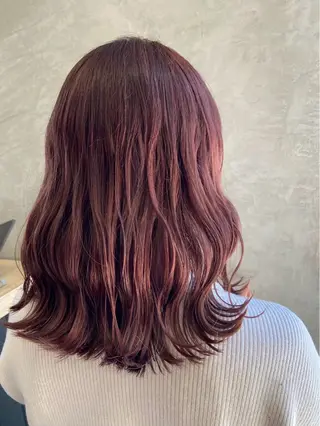 セミロング カラー 女性カット🎨カラー 🌀パーマ宮部楓奈のヘアスタイル