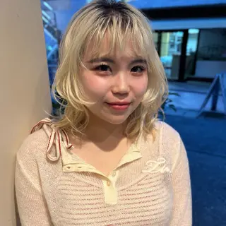 ミディアム 水原波津輝/ボブ /ニュアンスパーマのヘアスタイル