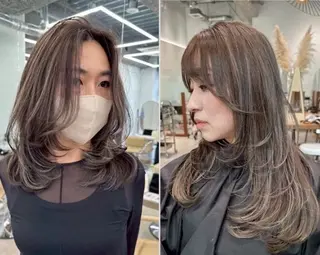 セミロング カラー エイミーフセ所属・【eimee】 店長✂️TAKUMAのヘアスタイル