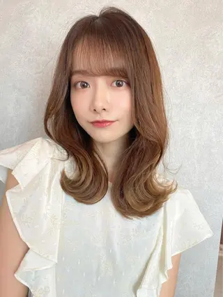 ミディアム カラー 韓国ヘア🤍顔周り/ 髪質改善✨/林遼一郎のヘアスタイル