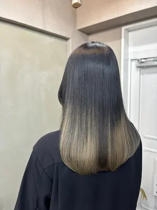 ミディアム 髪質改善ストレート/ ブリーチ／渋谷　福田のヘアスタイル