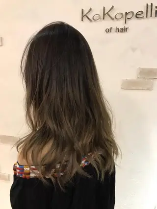 セミロング カラー ハットリ /北習志野のヘアスタイル