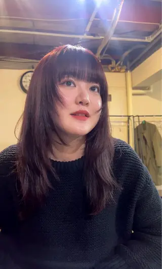 セミロング ヘアアレンジ ダブルカラー/ 透明感/SHISEIのヘアスタイル