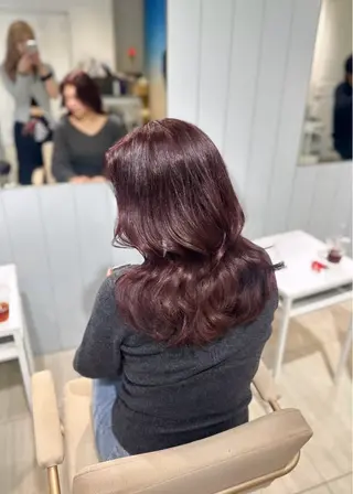 セミロング カラー 韓国ヘア/髪質改善 /natsuki🧸のヘアスタイル