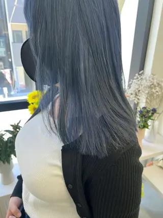 カラー Asumi/伏見 /ブリーチ/花屋併設のヘアスタイル