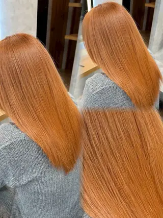 ロング カラー ヘアアレンジ ダメージレスカラー 🩵HIYO🩵のヘアスタイル