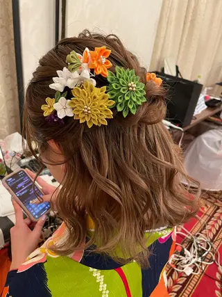 ミディアム 六本木/ヘアセット /hairmakeのヘアスタイル